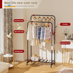 Clothes Garment Coat Rack Drying Clothing Racks Metal Freestanding for Hanging Clothes Portable Closet for Laundry Bedroom Black