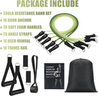 Exercise Resistance Bands with Handles for Working Out, 150/200/250/300 Lbs Workout Bands Set with Door Anchor for Physical Therapy, Yoga, Pilates