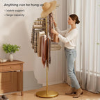 Scarf Hanger Organizer Stand Metal Scarf Display for Multiple Scarves Spiral Hijab Hanger Gold Tie Rack with 30 Bars Heavy Duty Pant Hanger Space Saving Commercial Holder for Tie, Belt, Chothes