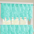 Sweet Home Collection Kitchen Window Tier, Swag, or Valance Curtain Treatment in Stylish and Unique Patterns and Designs for All Home Décor, Sheer Sea