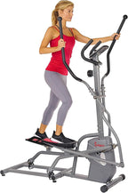 Sunny Health & Fitness Magnetic Elliptical Machine with Adjustable Resistance, Fully Body Workout for Home with Pulse Sensor Monitor, Long Stride Low-Impact Workout with SunnyFit App Access
