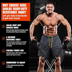 Heavy Resistance Bands for Working Out, 300LBS Exercise Bands with Handles, Workout Bands for Men, Weight Fitness Bands Set for Muscle Training, Strength, Slim, Yoga, Home Gym Equipment