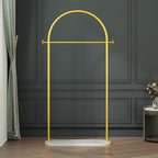 Gold Clothing Rack with Marble Base,Modern Metal Garment Rack for Bedroom,Entryway & Boutique Display,Sturdy Open Closet Clothes Rack for Hanging Clothes,Coat Rack freestanding Heavy Duty