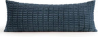 MIULEE Pack of 1 Blue Long Body Lumbar Decorative Throw Pillow Cover 14x36 Inch for Bed Couch Sofa Living Room Soft Boho Pillow Cover Modern Farmhouse Home Decor