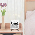 Modern Farmhouse Decor, Home Decor For Living Room, Boho Chic Aesthetic Shelf Decorations, Christian Dear God Acrylic Sign, Farmhouse Entryway Tv Stand Fireplace Coffee Table Decoration (17)