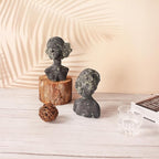 Beautiful Women Faces Resin Sculptures, Resin Art Statues Ornaments, Collectible Figurines for Home Living Room Office Shelf Decoration, Housewarming Great Gifts Ideas, Woman
