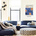 Yayoi Kusama Print Vintage Japanese Wall Art Abstract Yayoi Kusama Poster Minimalist Painting Art Exhibition Suitable for Japanese Bedroom,Living Room Office Decor 11x14in Framed