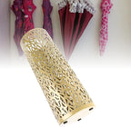 BEIJIALY Metal Umbrella Holder, Umbrella Stand Rack for Entryway, Metal Hollowed Freestanding Round Umbrella Holder Organizer Bin for Home Hotel Office Decor(Gold Medium)