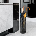 2 Pack Umbrella Stands, Metal Umbrella Holder for Entryway,Square Umbrella Rack Organizer Freestanding for Umbrellas,Walking Cane,Wrapping Paper,Hiking Poles