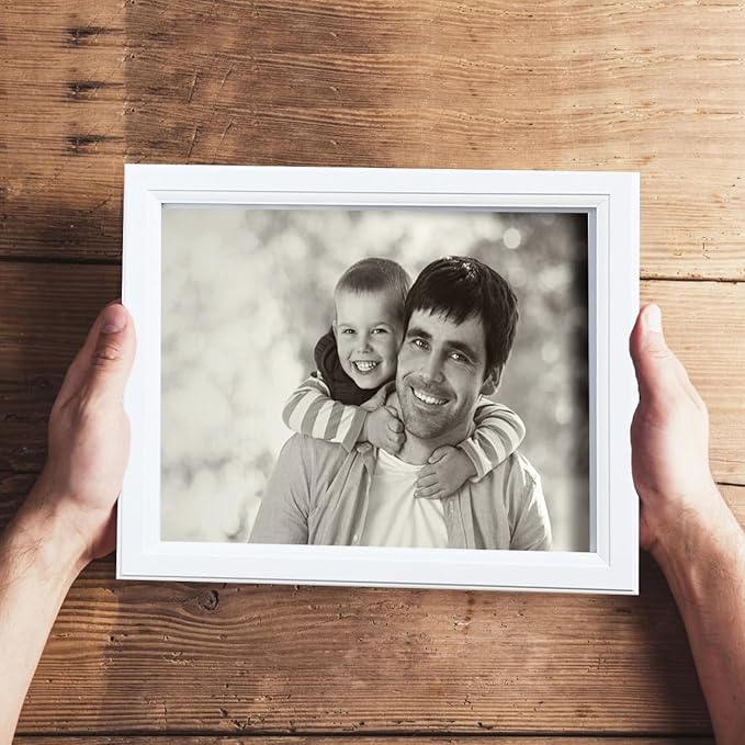 KTKDE 13x19 Picture Frame Set of 5,White Wooden frames, Vertical & Horizontal Wall Hanging for Wall Display,Studio Gallery Photo Frame for Photos, Posters & Art Prints