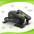 FUNMILY Under Desk Elliptical, Under Desk Bike Pedal Exerciser, Fully Assembled Leg Exerciser 2 in 1 Seated Standing Elliptical, Ultra-Quiet Mini Elliptical Machines for Home Office Use