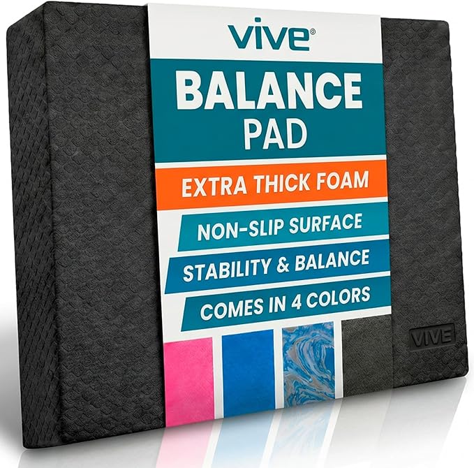 Vive Balance Pad - Foam Large Yoga Mat Trainer for Physical Therapy, Stability Workout, Knee and Ankle Exercise, Strength Training, Rehab - Chair Cushion for Adults, Kids, and Travel