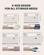 Travel Vacuum Seal Bags for Clothing with Rechargeable Cordless Pump, VINTAR 20 Pack (5J+5L+5M+5S) Carry-on Size Space Saver Vacuum Storage Bags, Compression Packing Bags for Luggage and Suitcase