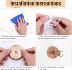 Linwnil Suction Cup Wreath Hanger，Suction Cup Hooks Hanging 10 Lbs，Waterproof Suction Cup Wreath Holder for Windows, Shower, Wreaths，Smooth Doors (Rosegold, 4 Pack)