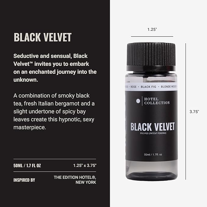 Hotel Collection Diffuser Oil-Black Velvet Pro-Pod-Aromatherapy Essential Fragrance Oil-Zesty Citrus, Juicy Black Fig& Floral Rose-50ML 1.7 Fl oz