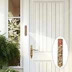 Mezuzah with Scroll for Door, Enamel&Zinc Alloy Blessing Mezuzah Case for Door, Colored Painted Mezuzha Scroll Kosher for Jewish Gifts/Jewish Decor, Christmas (Red and Gold, 1.1x6.49 in)