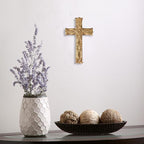 Hosley Hand-Carved Wooden Cross – 8 Inch Rustic Faith Wall Decor | Christian Gift, Prayer Room, Home Blessing, Wedding & Baptism Keepsake