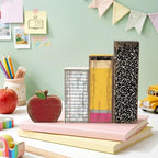 Lineshading 4 Pcs Back to School Table Decorations Retro Red Apples Decor Back to School Tiered Tray Decor Apple Centerpieces Rustic Wood Pencil Block Sign Farmhouse Gifts for Home Shelf Mantel
