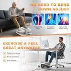 Mini Under Desk Elliptical Low Impact Electric Leg Exerciser As Seen on TV While Sitting for Seniors with Non-Slip Mat Quiet & Portable for Home and Office