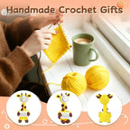 Handmade Positive Crochet Animals Gifts for Her/Him/Women/Men, To My Love Emotional Stuffed Giraffe Thank You Present Gift for Anniversary, Weeding, Christmas, Valentines, Birthday and Special days
