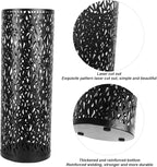 BEIJIALY Metal Umbrella Holder, Umbrella Stand Rack for Entryway, Metal Hollowed Freestanding Round Umbrella Holder Organizer Bin for Home Hotel Office Decor(Black Large)