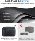 2-Pack Vacuum Seal Bags for Clothing Travel with Portable USB-Powered Pump, Triple Your Space, Reusable Space Saver Compression Bags for 27"- 32" Luggage Suitcase & Home Storage (Large)