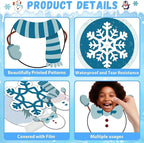 Hello Winter Bulletin Board Set Snowflake Border Classroom Decorations DIY Photo Holiday Snowman Paper Cutouts for Christmas Chalkboard School Home Wall Teacher Supplies