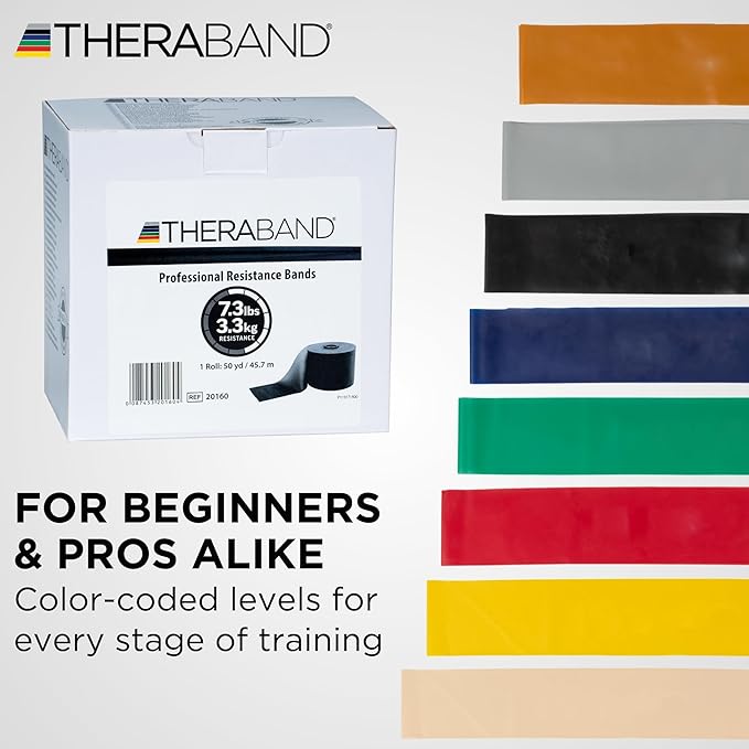THERABAND Resistance Band, Special Heavy, 50-Yard Roll, Elastic Band for Exercise