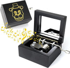ROSIKING Black Wooden Music Box Classical Musical Boxes Christmas Birthday Valentine's Day Gifts for Lover Boy Girl friend Plays Toreador