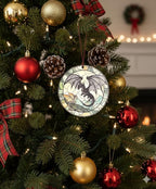 Dragon Ornament, Fantasy Acrylic Round Ornament with Two Dragons, Gothic Home Decoration, Mythical Creature Christmas Ornament 2026, Unique Gift for Dragon Lovers, Fantasy Decor for Men and Women