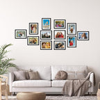 Rempry 6x8 Picture Frame, Display Pictures 5x7 with Mat or 6x8 Without Mat, Wall Hanging or Tabletop Photo Frame with Shatter Resistant Plexiglass, Black, 1 Pack