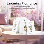 MYARO 12 Packs Scented Sachets for Drawer and Closet, Long-Lasting Potpourri Bags Closet Air Freshener Home Fragrance Sachet 3 Scents Options- Lavender, Bloomy Flower, Gardenia