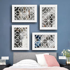 Wocred Set of 2 Rectangular Wall Mirror,Gorgeous Rustic Farmhouse Accent Mirror,White Color Entry Mirror for Bathroom Renovation,Bedrooms,Living Rooms and More(11”x15”)