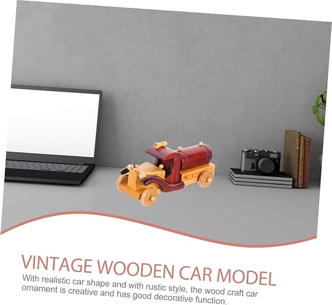 Vintage Wooden Car Model Retro Wood Car Decor for Home Decoration Unique for Car Enthusiasts Premium Quality Miniature Car Model Rustic Industrial Style Adornment