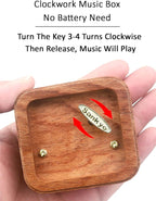 Sinzyo Anastasia-Once Upon a December Music Box Vintage Musical Boxs for Birthday Gift Valentine's Day Christmas Day(Musical Note Rosewood Box)