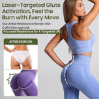 VITEVER Ankle Resistance Bands with Cuffs for Women, Leg Glute and Booty Workout Equipment for Home Gym, Pilates Equipment, Ankle Weights with Green Resistance Bands for Kickbacks Hip Fitness Training