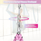 Aerial Silks Kit & Aerial Yoga Hammock - 11Yd Premium Fabric with Hardware - Easy Setup for Flying Yoga, Aerial Swing & Fitness - Supports Up to 14ft Rigging