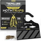 Premium Moth Traps with Pheromones - 12 Pack, Clothing Moths Traps for Closet – Indoor Moth Prevention, Anti Moths for Clothes Storage, Balls Alternative