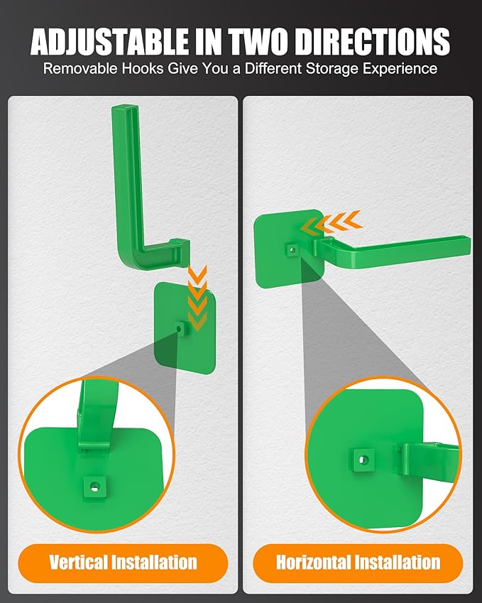 Multi-Purpose Hat Organizer (4-Pack), Strong Adhesive Hat Hooks for Wall, Two Mounting Options, Green