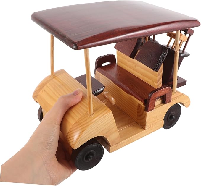 DECHOUS Vintage Vehicle Statue Handcrafted Car Figurine Rustic Car Toy Decorative Ornament for Office