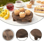 3 Pcs Wood Display Stand, Wooden Display Risers for Plant, Risers for Decor Home Kitchen (Brown, 8, 6, 5'')