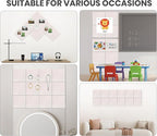 Large Cork Board Alternative 36" X 24" Bulletin Board - 6 Pack Removable Felt Wall Tiles with 20 pushpins, Large Cork Boards for Walls Cork Board for Office Pin Board Tack Board - Oatmeal