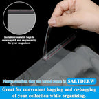Feifeiya 80 Pcs Magazine Protectors for Collectors Clear Plastic Magazine Sleeves 9.25 X 11.42 Inch Comic Book Size Cellophane Bags Resealable Protective Storage Display for Guides Documents Photos