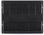 Displays2go Tiered Brochure Rack for Wall, 6-12 Adjustable Pockets, Frameless Acrylic - Black (2RP6BLK)