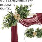 24" Floral Swag,Greenery Swag,Large Artificial Mixed Eucalyptus Leaves Swag,Handmade Front Door Twigs Leaves Greenery Decorative Swag,Spring Floral Swag for Wedding Arch Party Wall Home Garden Decor