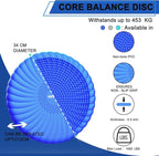 Wobble Cushion Core Balance Disc, Wiggle Seat for Sensory Kids to Stay Focused, Non-slip Balance Pads with Inflation Pump for Physical Therapy & Core Strength