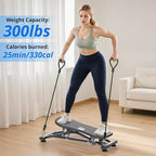 Balance Board with Resistance Bands, Versatile Rocking Stepper, Ski Machine & Wobble Board Featuring LCD Monitor, 330 lbs High-Capacity Side Steppers for Exercise at Home