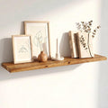 Dreamland 48" Solid Elm Wood Floating Shelves, 8" Deep Wall Shelves for Home Decor, Floating Shelf with Invisible Bracket, Heavy-Duty Display Shelf - for Living Room, Kitchen, Bathroom, Set of 1