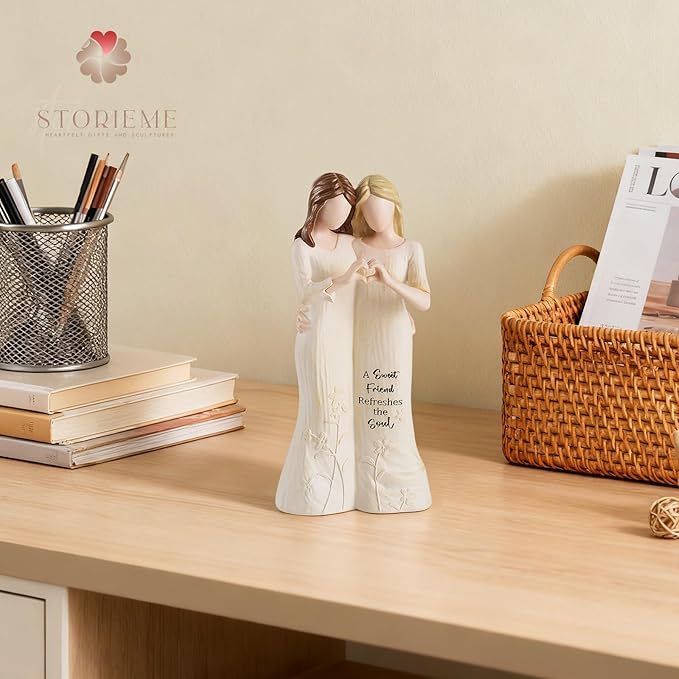 Storieme Best Friend Figurines - Friendship Bestie Gifts for Women - Christmas Birthday Gifts for Sisters from Sister