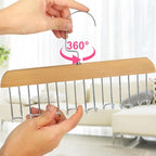 4Pcs Anti Slip Multi Hook Coat Racks,Bra Hangers for Closet Organizer with 8 Hooks 360 °Swivel Belt Hanger for Closet for Belt, Tie, Tank Top, Bra, Scarf (Beige)